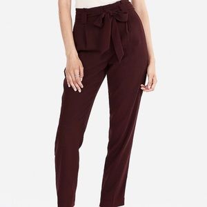 NWT Express High Waisted Sash Tie Columnist Pants
